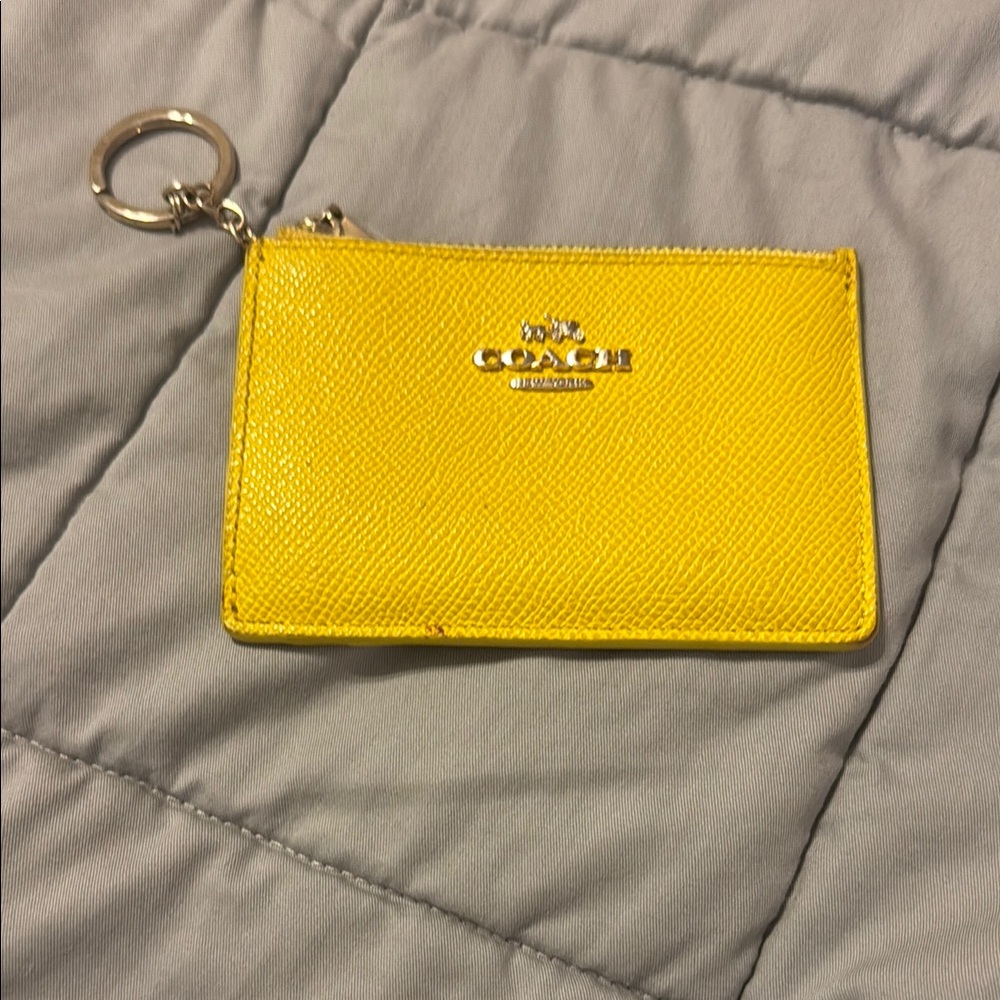 Coach Yellow Key & Card Holder